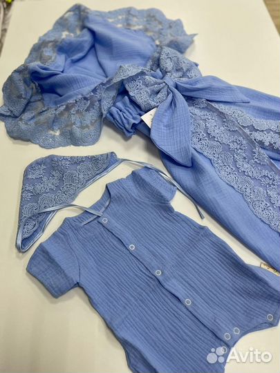 Комплект на выписку для мальчика лето