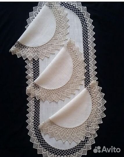 Вязаная скатерть крючком