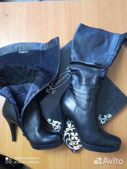 Зимние женские сапоги 38 натуральная кожа