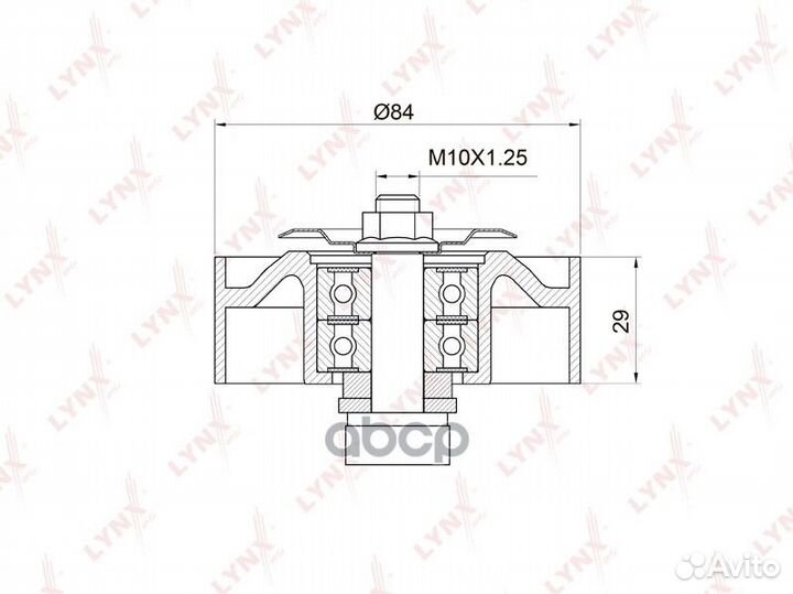 Ролик натяжной приводного ремня PB5020 lynxauto