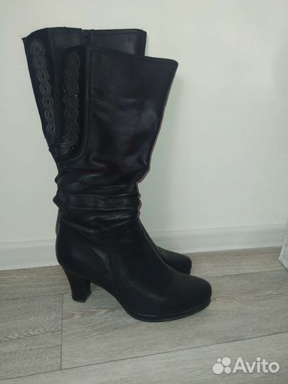 Сапоги натуральная кожа (на широкую ножку)