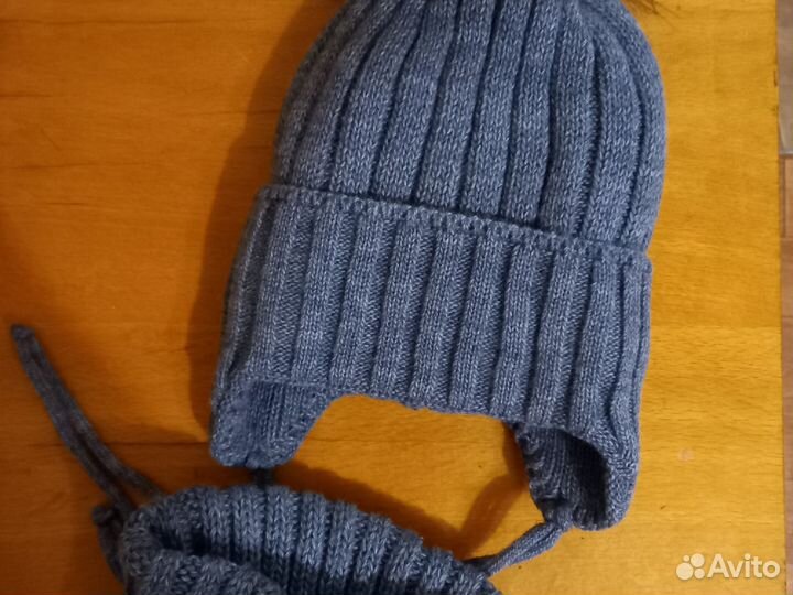 Шапка с помпоном и снуд