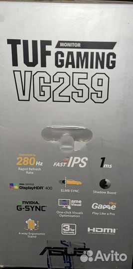 Игровой Монитор 280гц Asus tuf gaming VG259