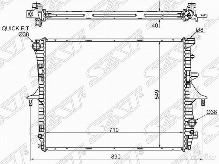 Радиатор audi Q7 06- / /VW touareg /porsche cayen