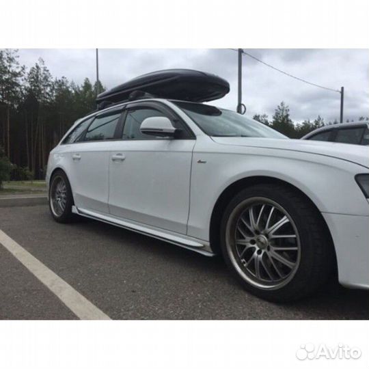 Сплиттер на пороги Audi A4 B8 B8+