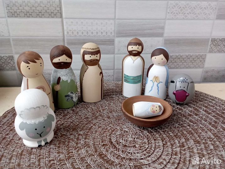 Деревянная посудка детская, пирамидки