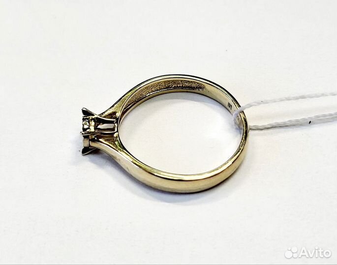 Золотое кольцо с бриллиантом(23140) 17,5