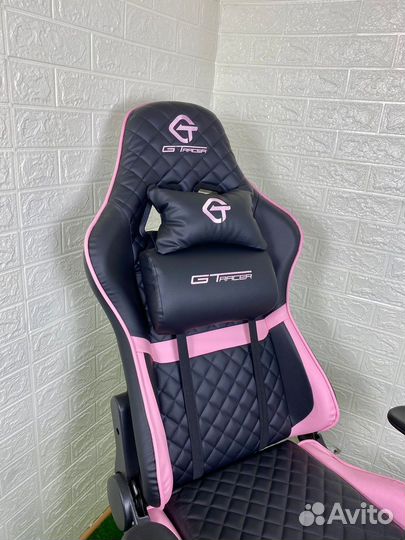 Компьютерное кресло розовое premium