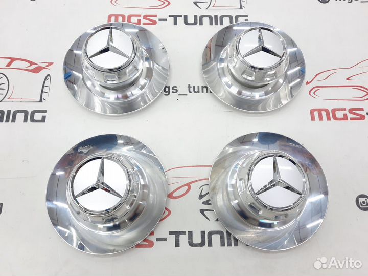 Колпачки Mercedes тарелка Silver 145мм 4 шт