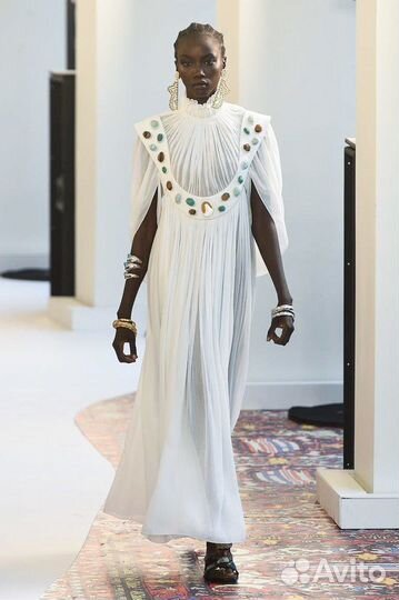 Chloe вечернее платье шелк коллекция ss19