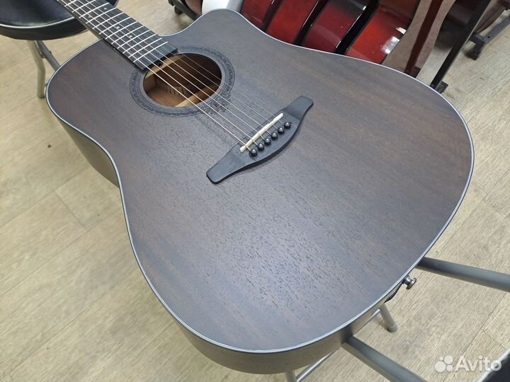 Гитара акустическая дредноут красное дерево