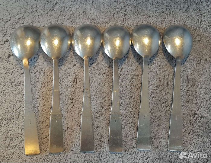 Набор чайных ложек ссср. Мельхиор. 6 штук