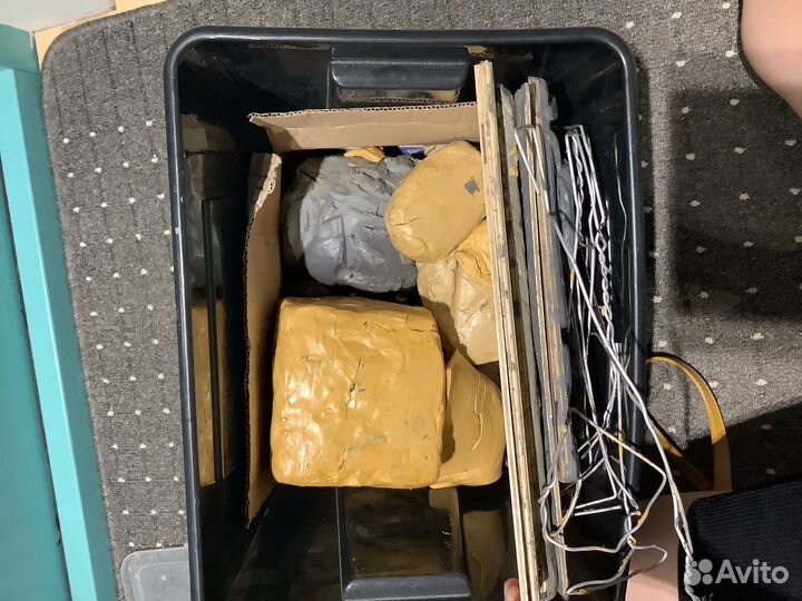 Ящик художественный пластилин 10 кг светлый темный