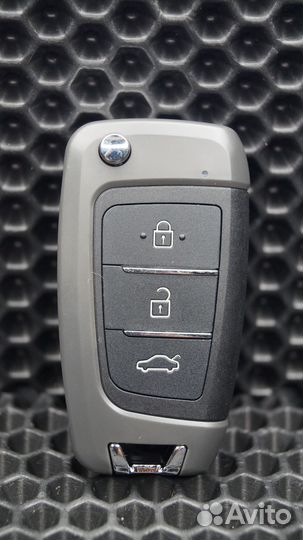 Ключ с пропиской в авто Hyundai Solaris 17-19 год