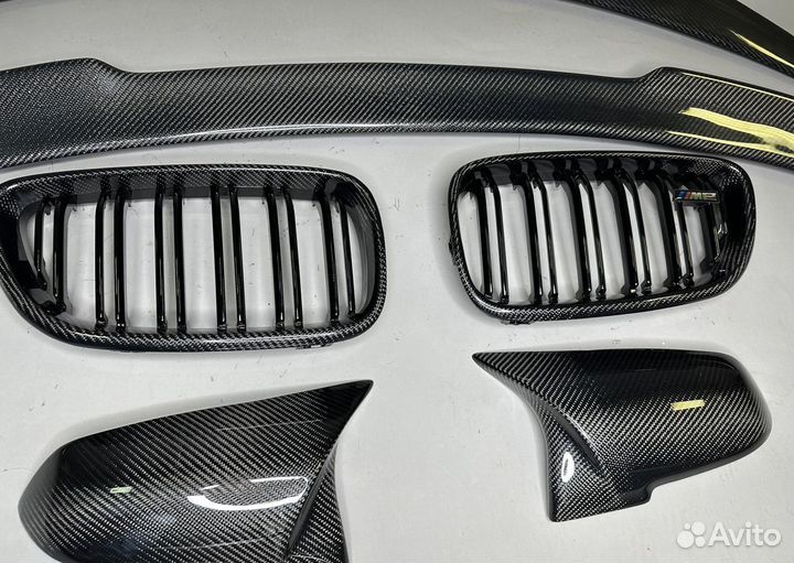 Спойлер ноздри зеркала BMW F22 F23 M2 F87 карбон