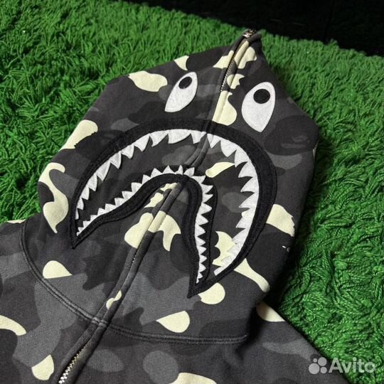 A Bathing Ape Bape Zip Hoodie Shark