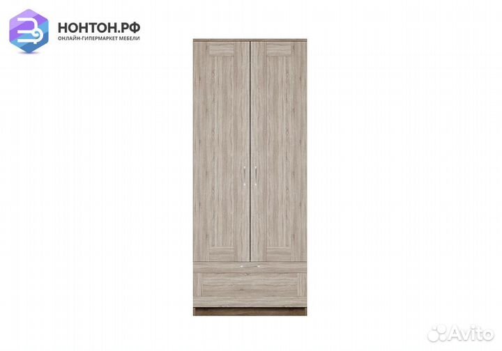 Шкаф двухстворчатый Сириус дуб сонома с одним ящик