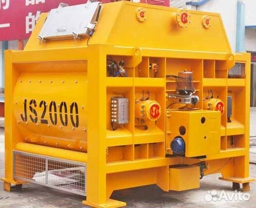 Двухвальный бетоносмеситель без скипа JS-2000