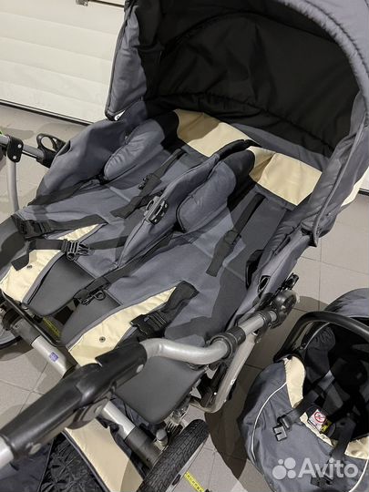 Коляска для двойни 3 в 1 Mikado Tween Delux