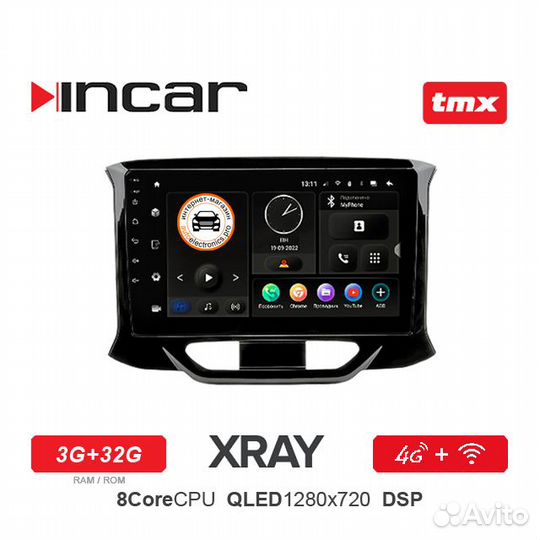 Штатная магнитола Incar TMX 3G+32G для LADA XRay