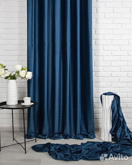 Шторы бархат Беллиссимо Синяя ночь новые пошив