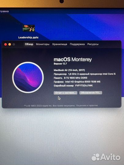 Apple MacBook Air 13 mid 2017