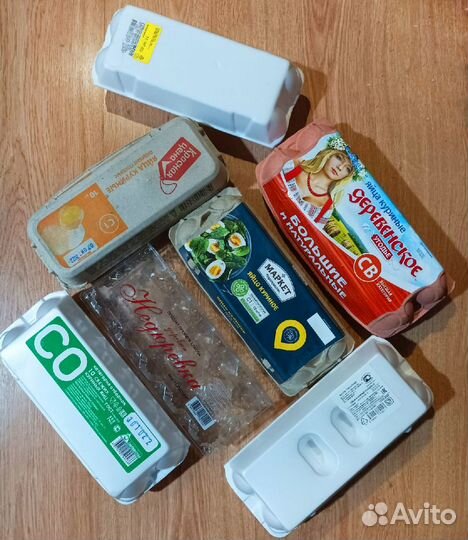 Разные коробки для яиц