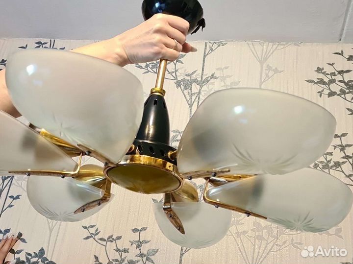 Люстра потолочная ретро бу СССР винтаж