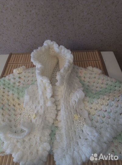 Чехол на одеяло, подушку, плед в коляску вязаный