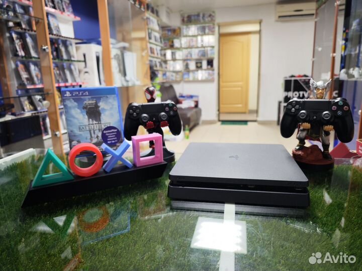 Sony PS4 Slim 1TB(2208) 2 Джоя/1 Диск/50+ Игр еа