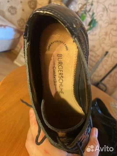 Ботинки женские наткожа на шнурках германия 40 бу
