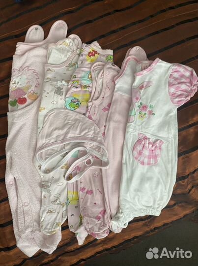 Пакет вещей на девочку 0-6 мес