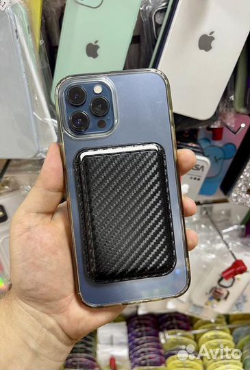 MagSafe кошельки под карбон для iPhone