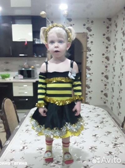Новогодний костюм для девочки Пчëлка