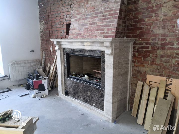 Камин из мрамора, гранита