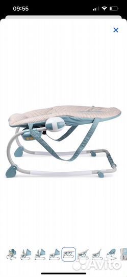 Новый шезлонг детский с вибрацией