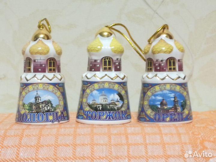 Сувенирные колокольчики 3 шт