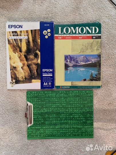 Фотобумага Lomond, папка-прищепка для бумаги