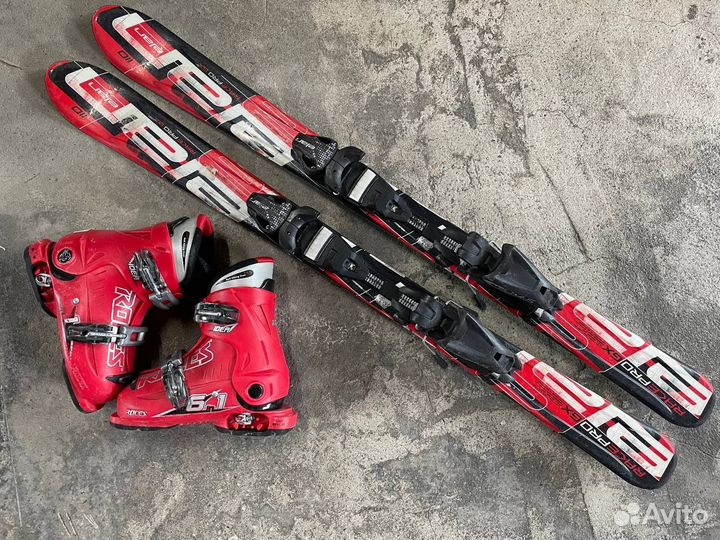 Детские горные лыжи 110 + ботинки комплект elan