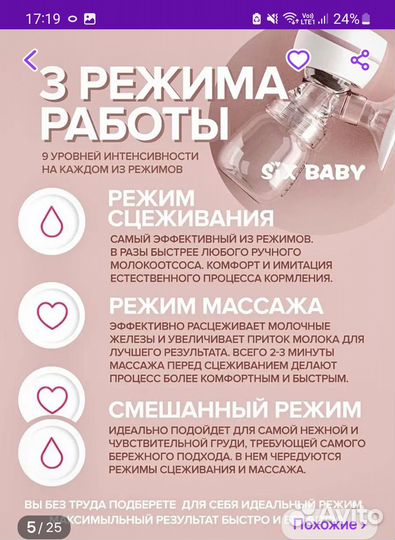 Молокоотсос электрический беспроводной