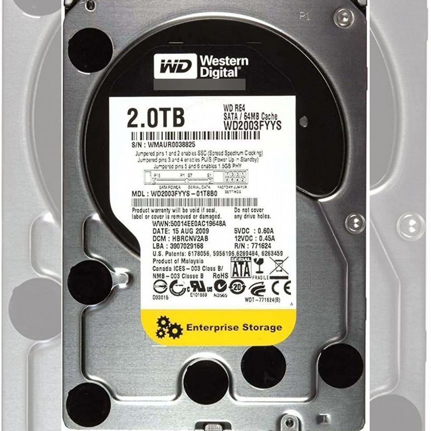 [WD2003FYYS] Жесткий Диск Wd 2tb Sata3.5 Wd2003fyys
