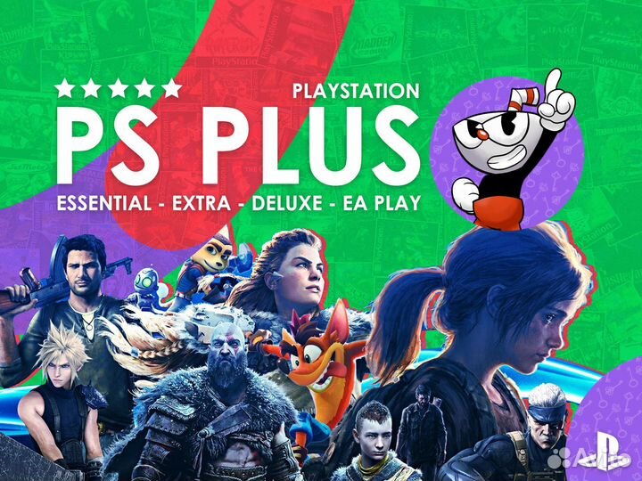 Подписка PS Plus (Essential Extra Deluxe) EA Play
