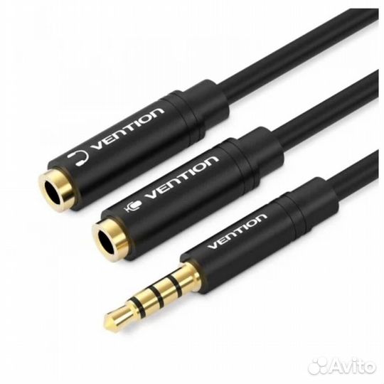 Переходник 3.5 мм Jack (f) 4pin - 2x3.5 #373751