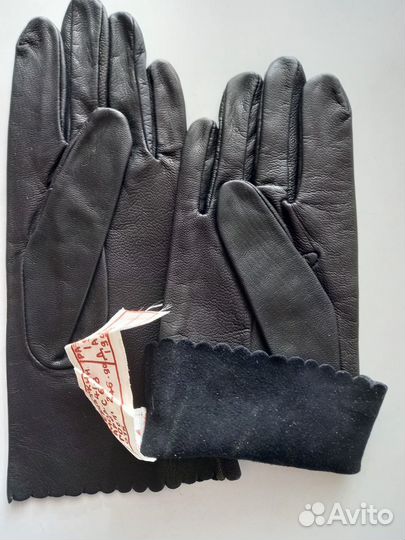 Перчатки женские кожаные новые