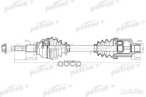 Полуось привода PDS2042 patron