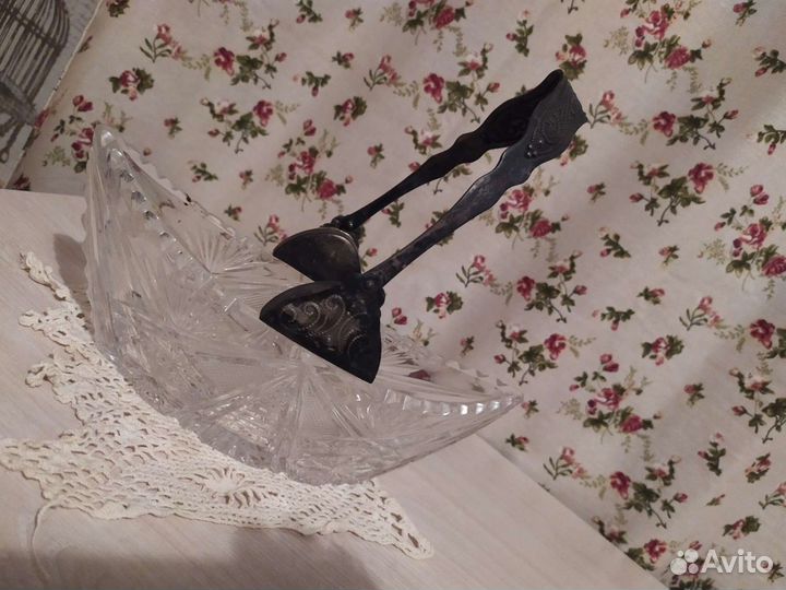 Конфетница хрустальная