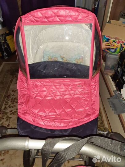 Чехол на коляску с окошком от ветра и снега