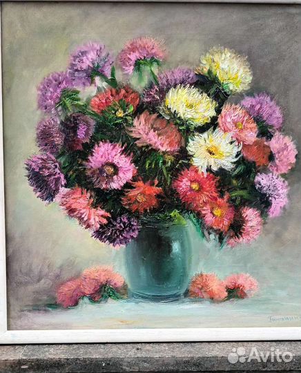 Астры в вазе. Картины