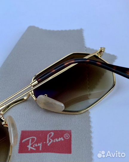 Очки ray ban octagonal коричневые