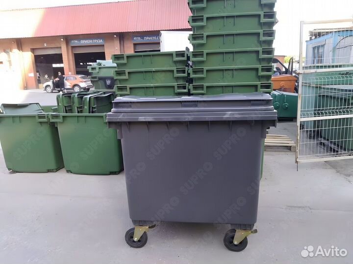 Пластиковый евроконтейнер 1100л Ш3837